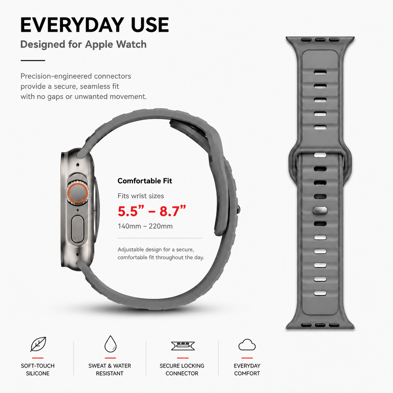 Silicone Sports Strap for Apple Watch