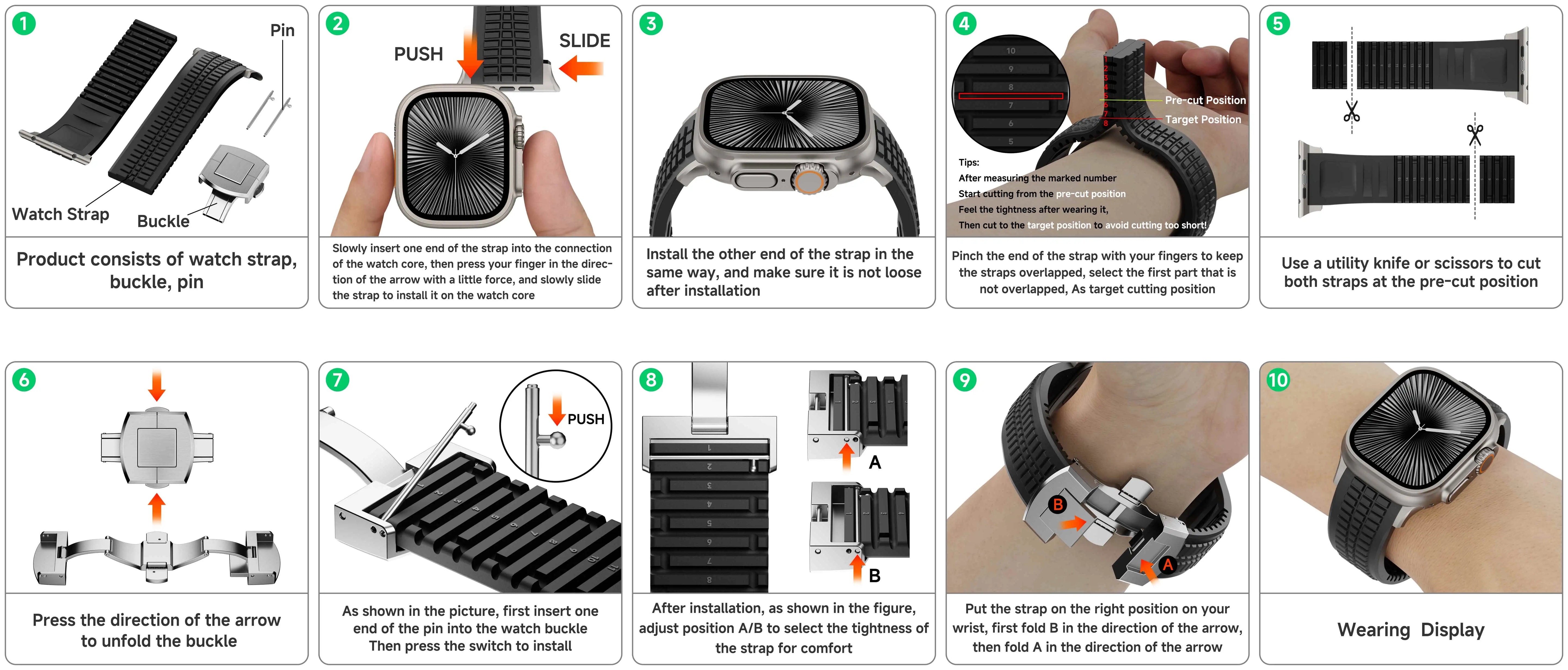 FlareFlex Silicone Strap for Apple Watch