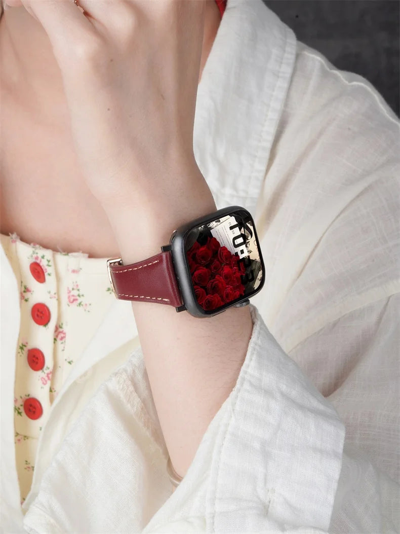 Clover Magnetic Leather Strap for Apple Watch