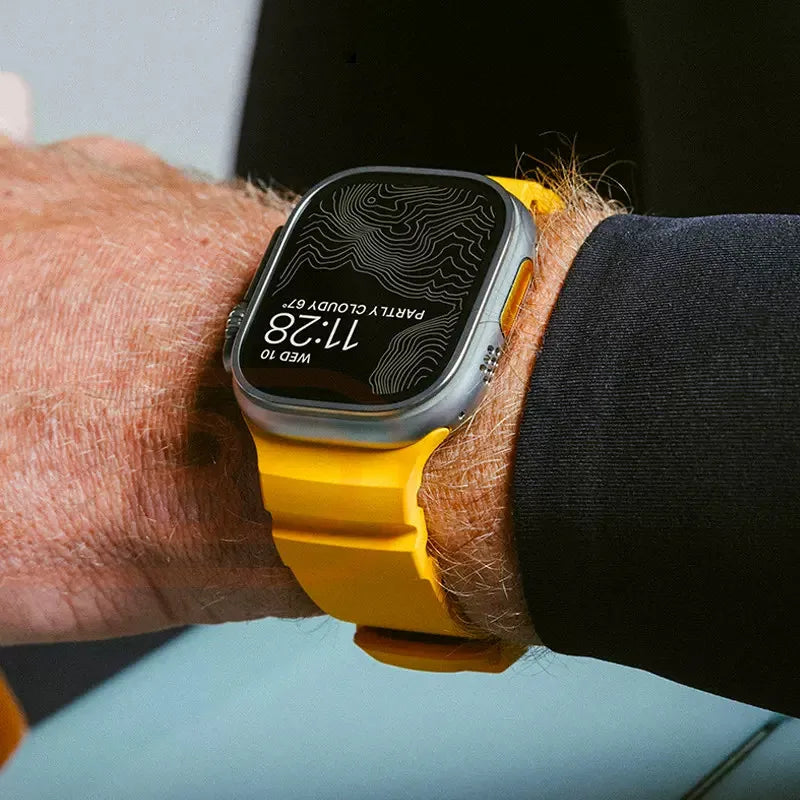Sport Soft Silicone and Titanium Buckle Strap for Apple Watch