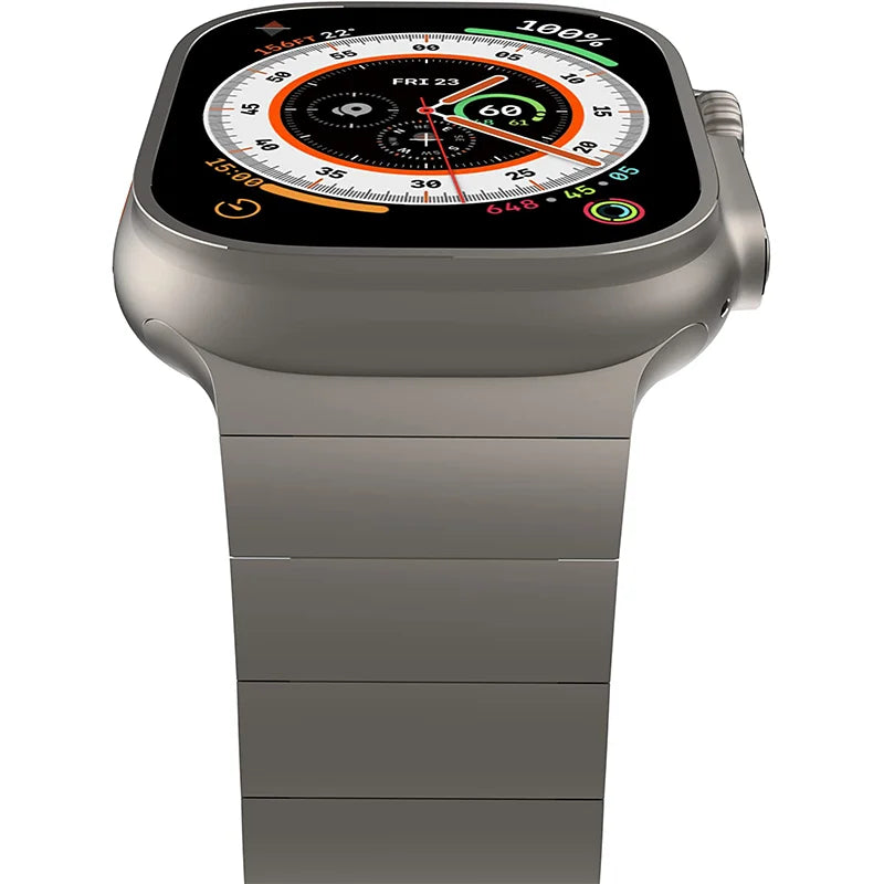 Stainless Steel Magnetic Link Strap for Apple Watch