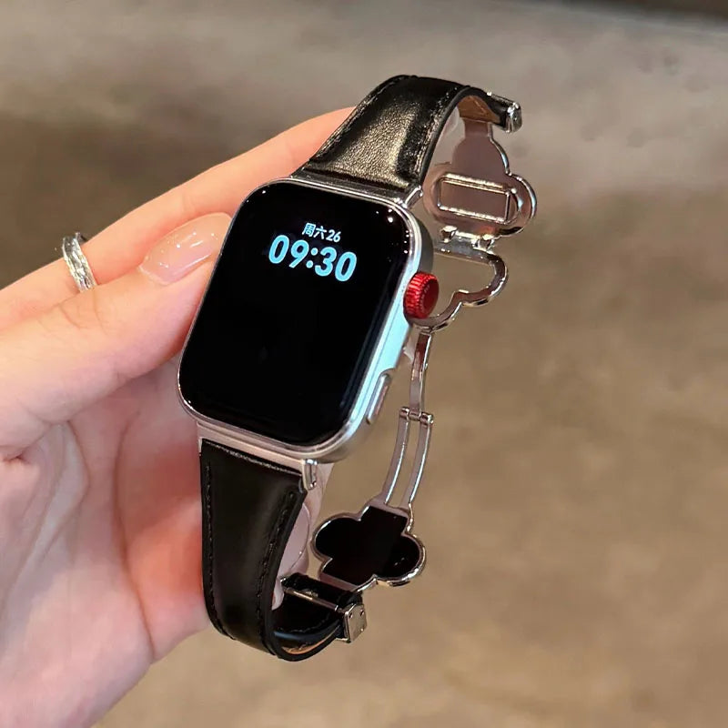 Clover Magnetic Leather Strap for Apple Watch