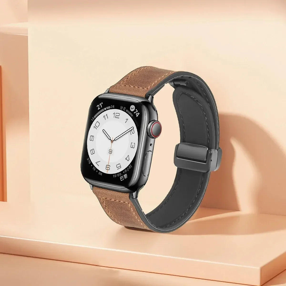 Leather and Silicone Strap For Apple Watch