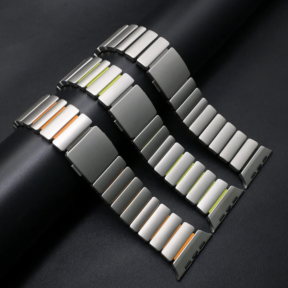 Titanium Silicone Magnetic Strap for Apple Watch