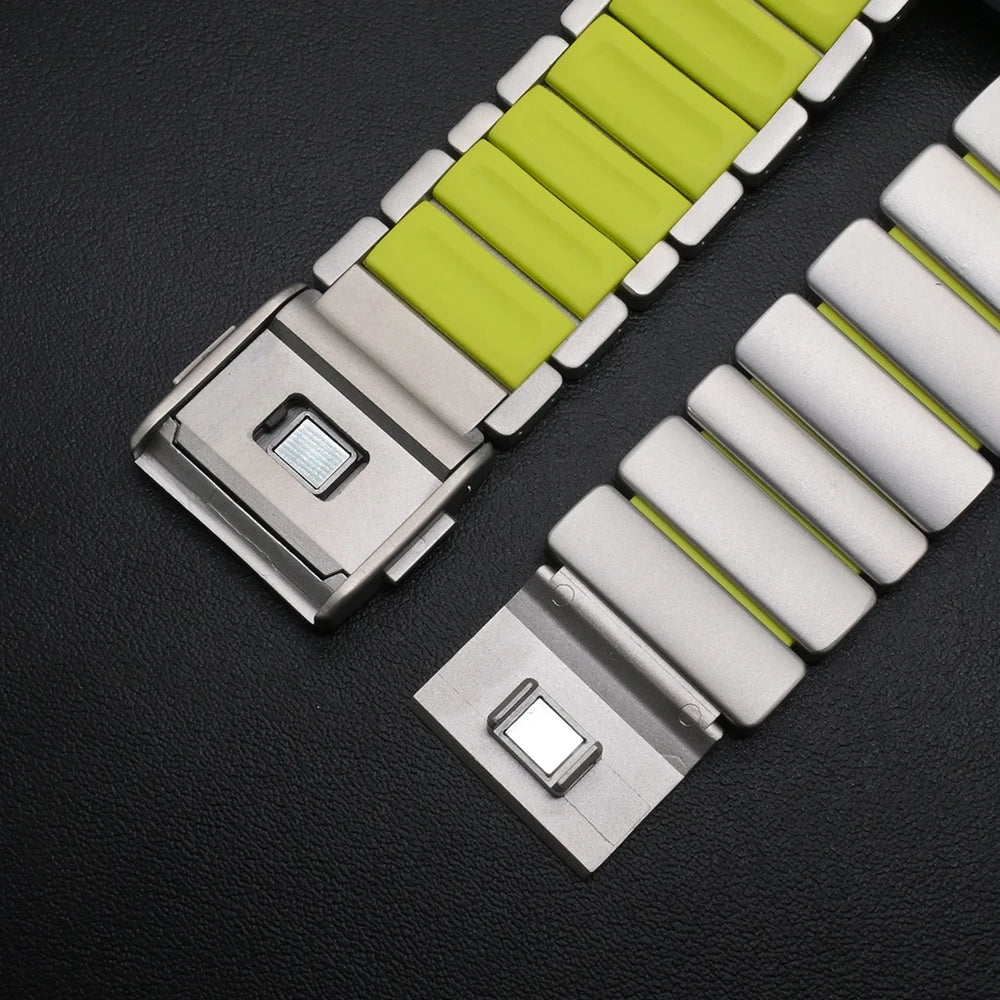 Titanium Silicone Magnetic Strap for Apple Watch