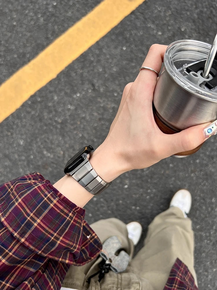 Stainless Steel Link Strap For Apple Watch