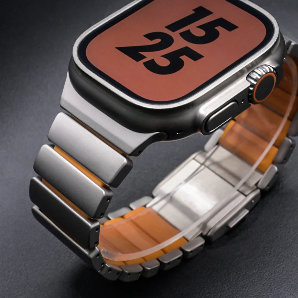 Titanium Silicone Magnetic Strap for Apple Watch