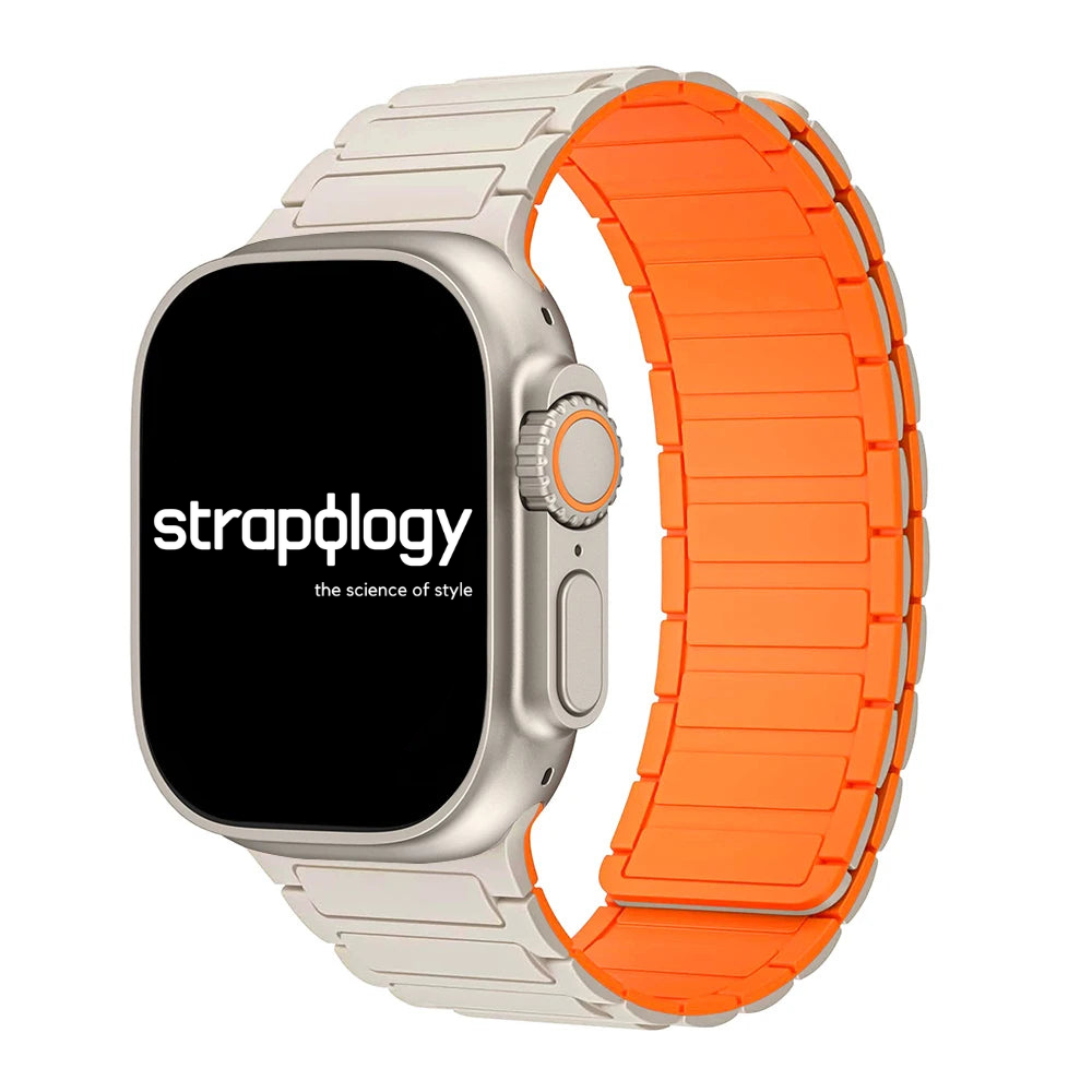 Silicone Magnetic Link Strap for Apple Watch