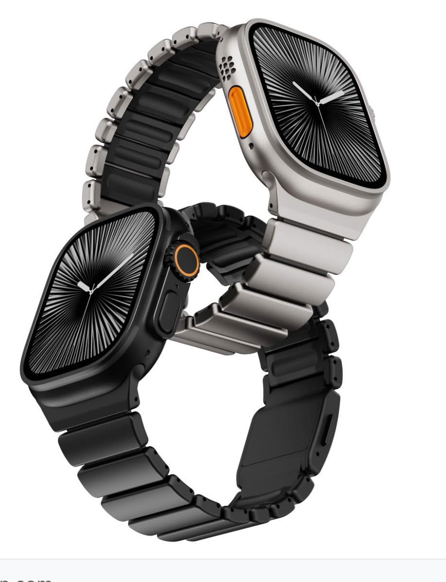 Titanium Silicone Magnetic Strap for Apple Watch