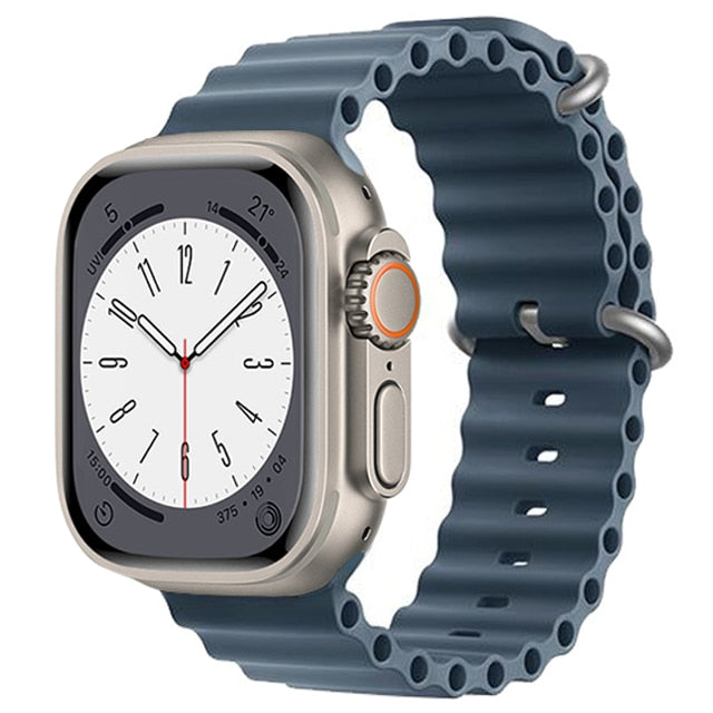 Ocean Silicone Tubular Strap For Apple Watch Ultra