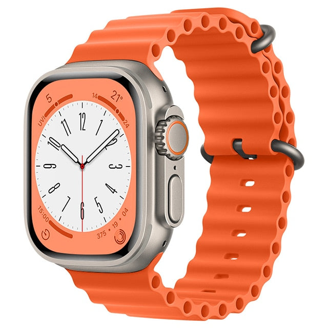 Ocean Silicone Tubular Strap For Apple Watch Ultra